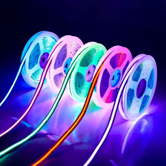 Ultra-Bright RGB COB LED Strip Light 24V - Dot-Free 10mm Flexible 576 LEDs/m