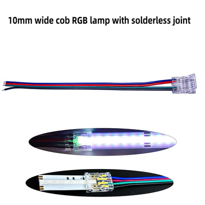 L-Shape Solderless Connector for COB & RGB LED Strips - Quick Snap-On Corner & Splice Solutions