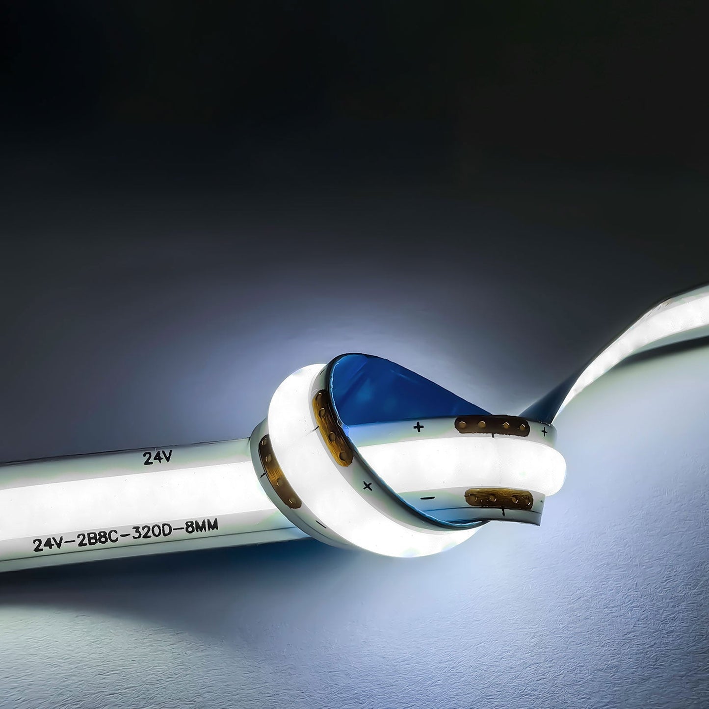 COB LED Strip Light 400 LEDs/m - 12V/24V 3-5mm Ultra-Narrow Width with Adhesive (5m/10m)