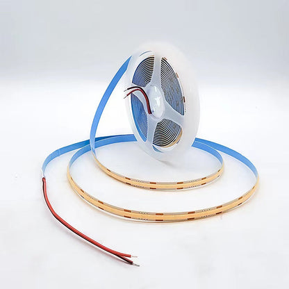 COB LED Strip Light Cold White 6500K - Dotless Tape Light 12V/24V 320-480 LEDs/m (5m/10m)