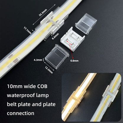 Waterproof COB LED Strip Light IP68 - 24V 10W/m 320 LEDs/m Indoor/Outdoor (3m-100m)