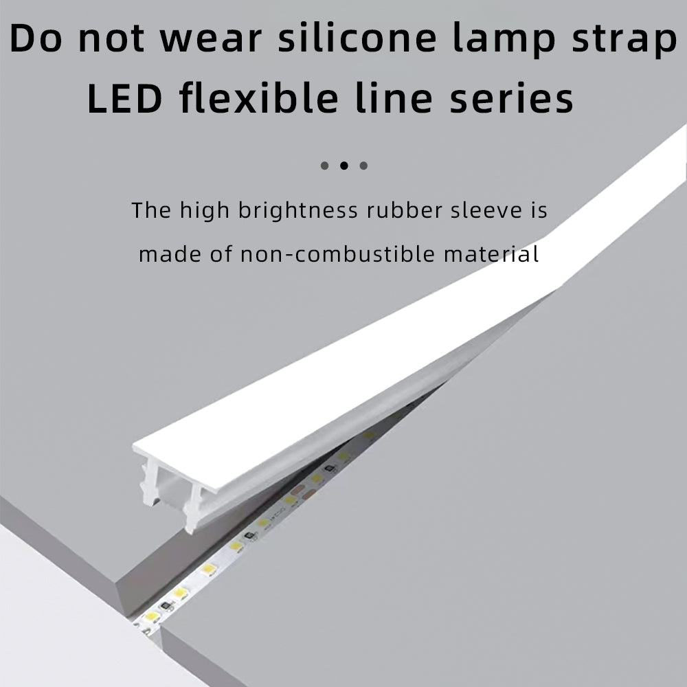 14x14mm Silicone Neon Tube for COB &amp; SMD LED Strips - Flexible Square Profile